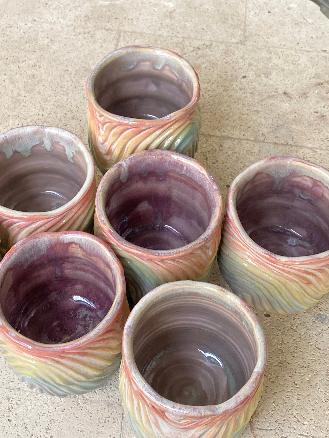 Pastel Rainbow Seabed Sipcup in MEDIUM