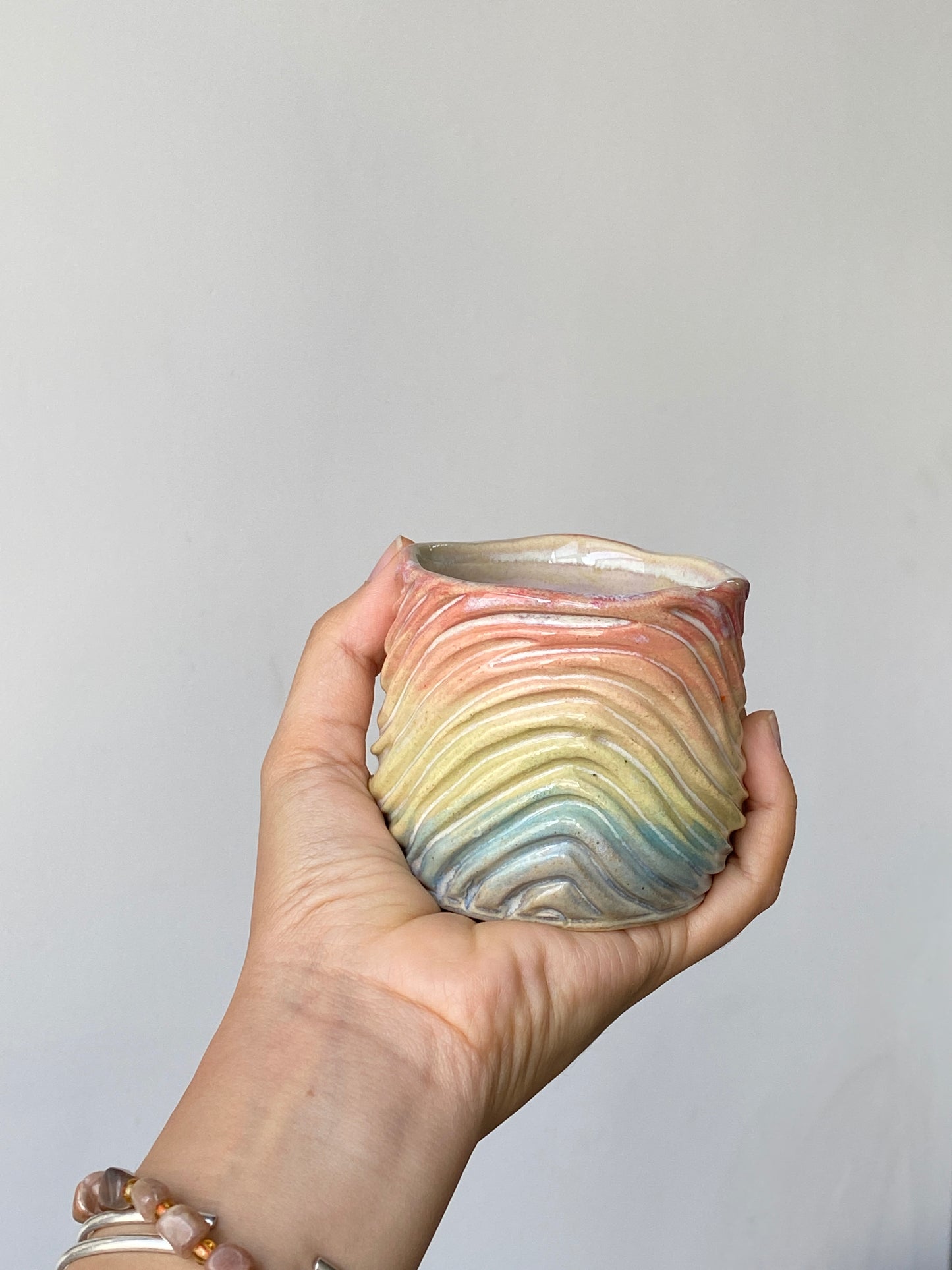 Pastel Rainbow Seabed Sipcup- SMALL