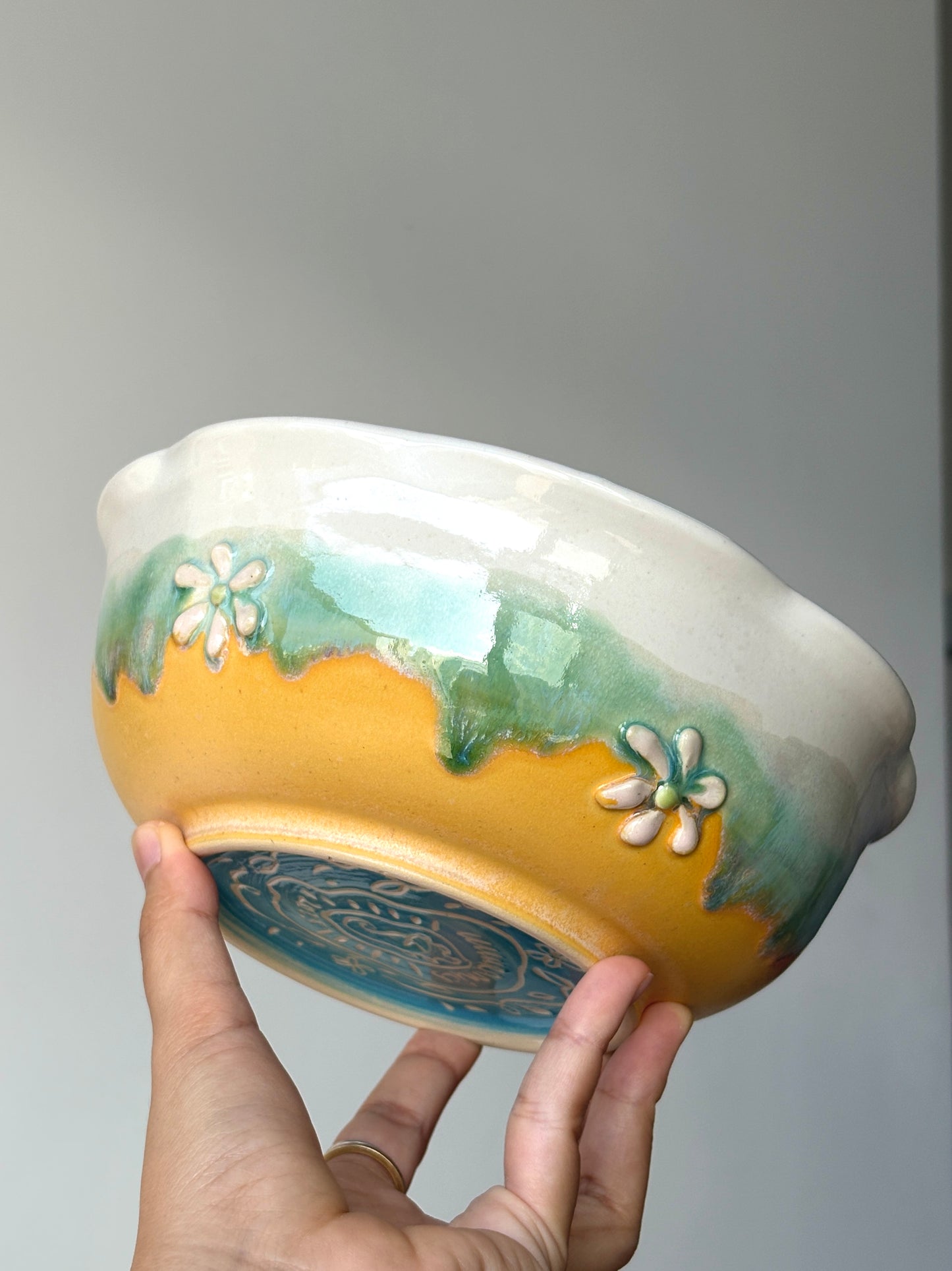 Bloom Dinner Bowl in Egg Yellow (1)