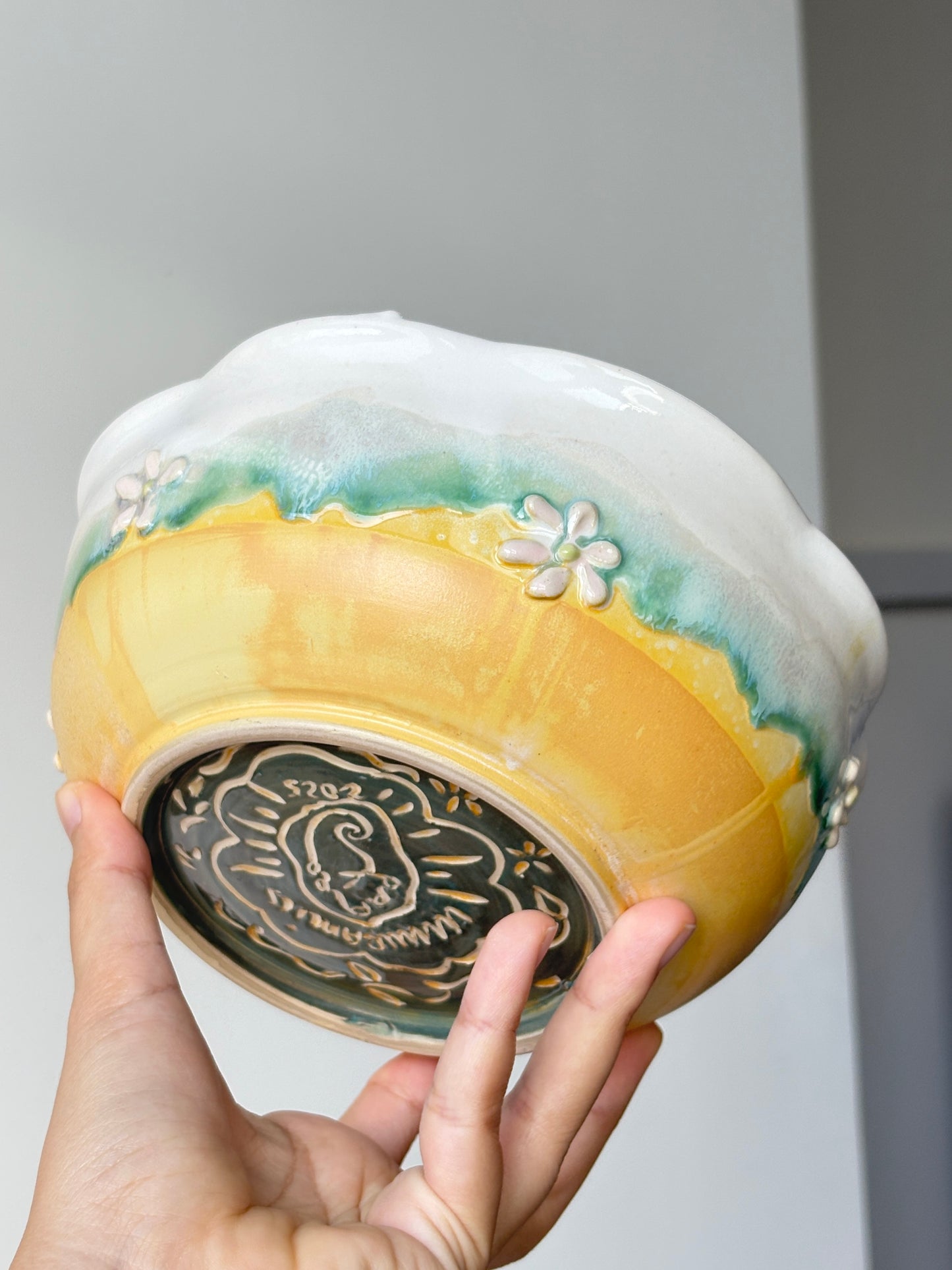 Bloom Dinner Bowl in Egg Yellow (2)