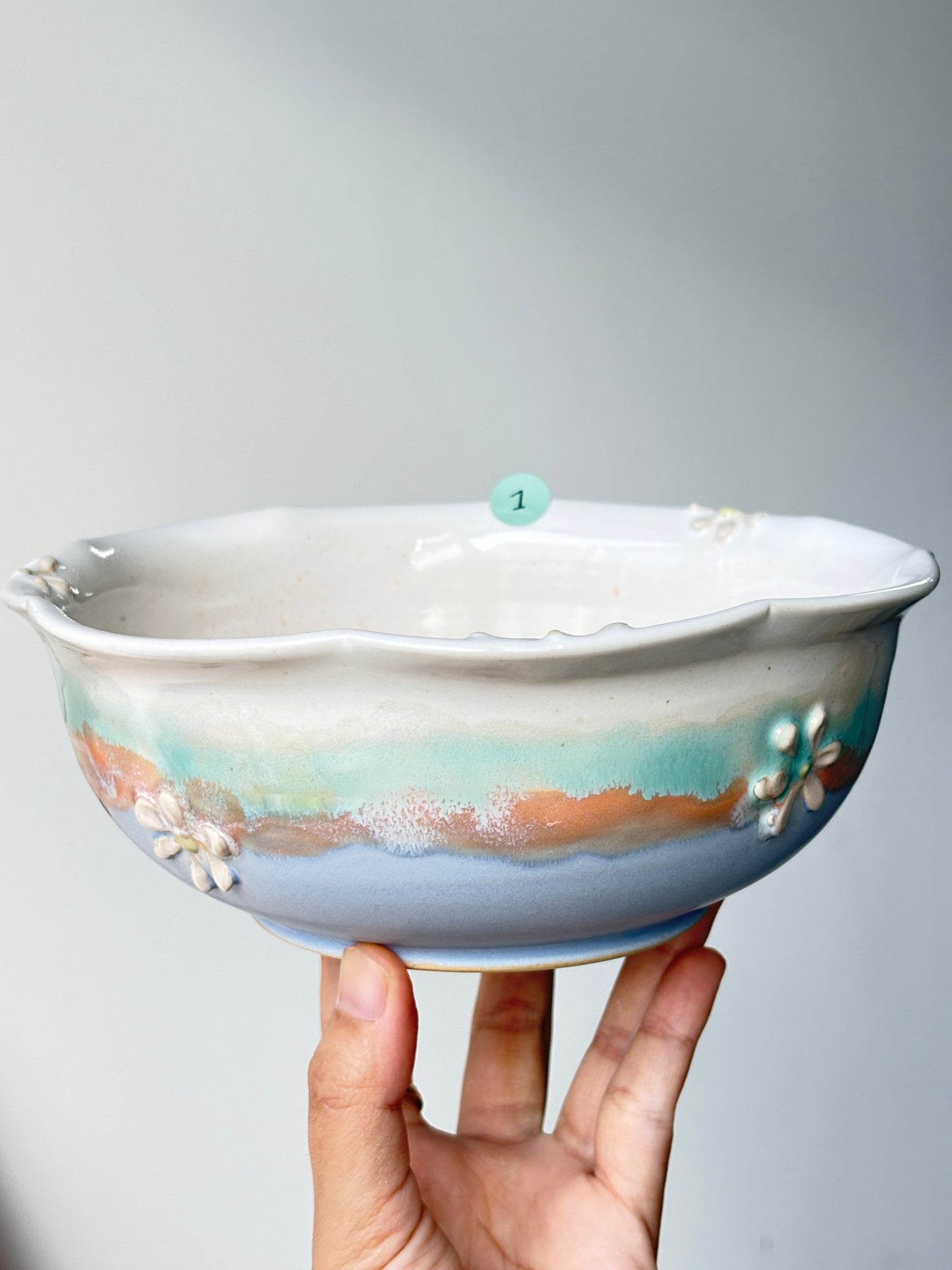 Bloom Dinner Bowl in Powder Blue (1)