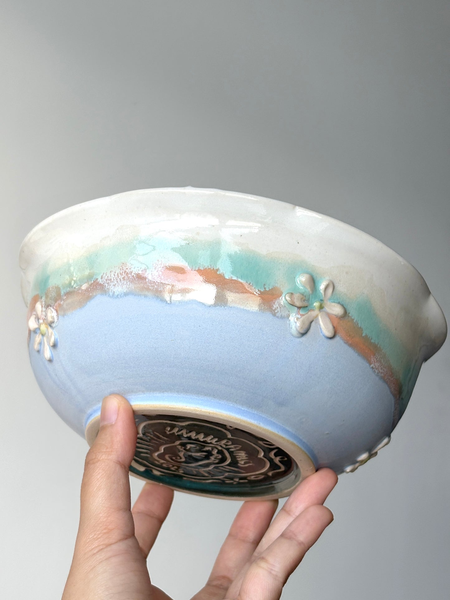 Bloom Dinner Bowl in Powder Blue (1)