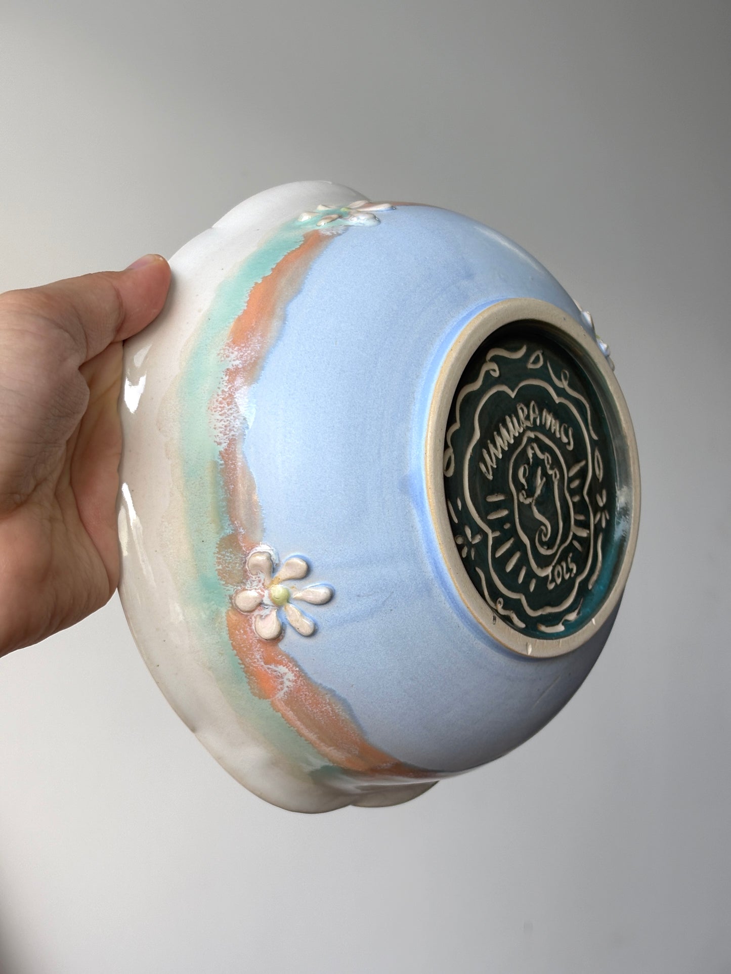 Bloom Dinner Bowl in Powder Blue (1)