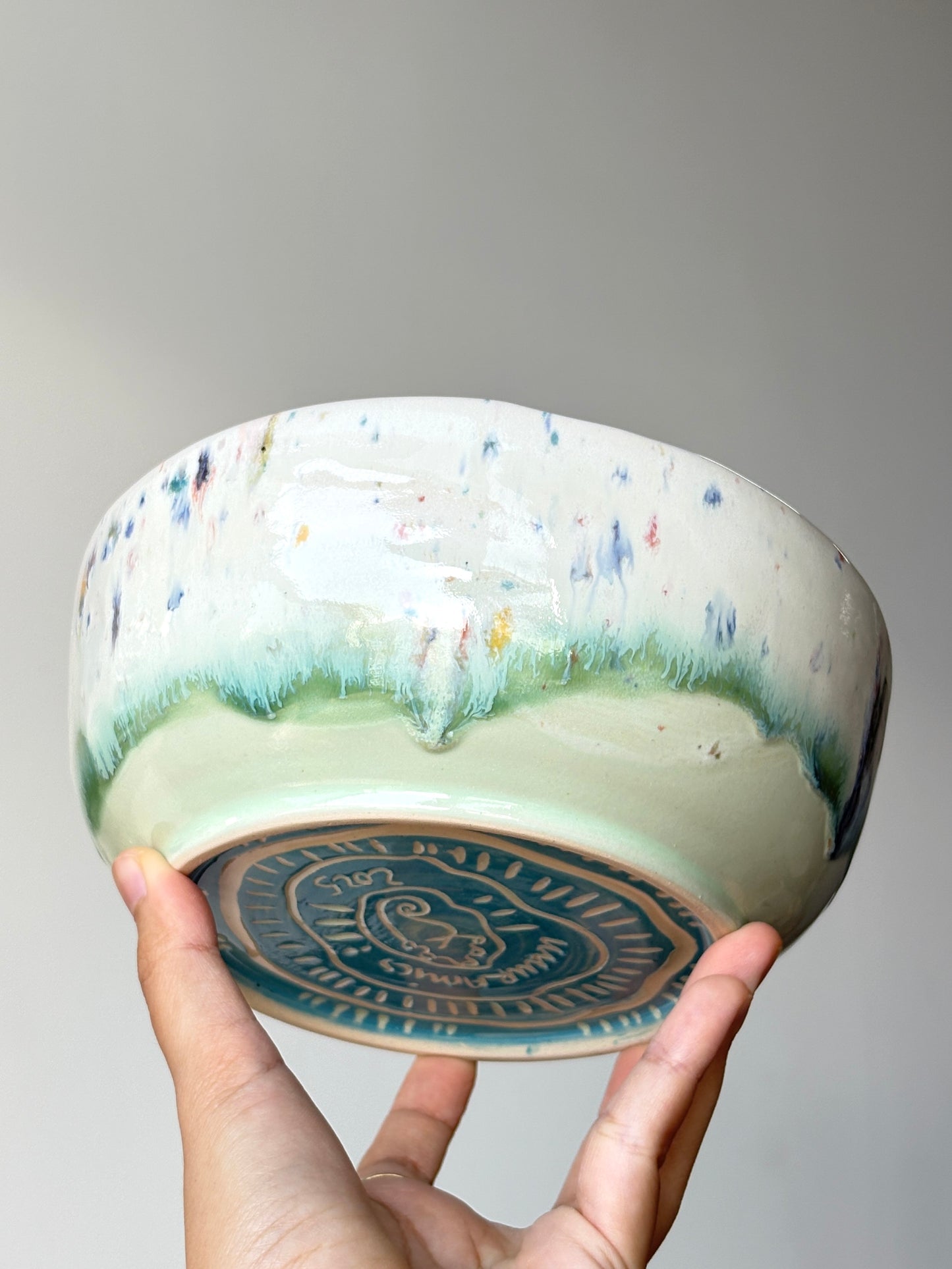 Normie Dinner Bowl in Confetti Green