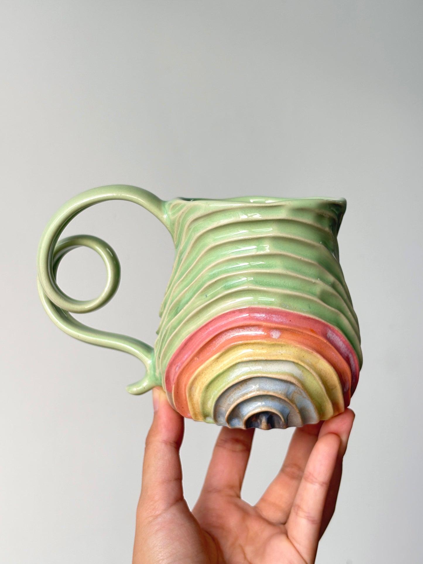 Mint Green Rainbow Seabed Mug