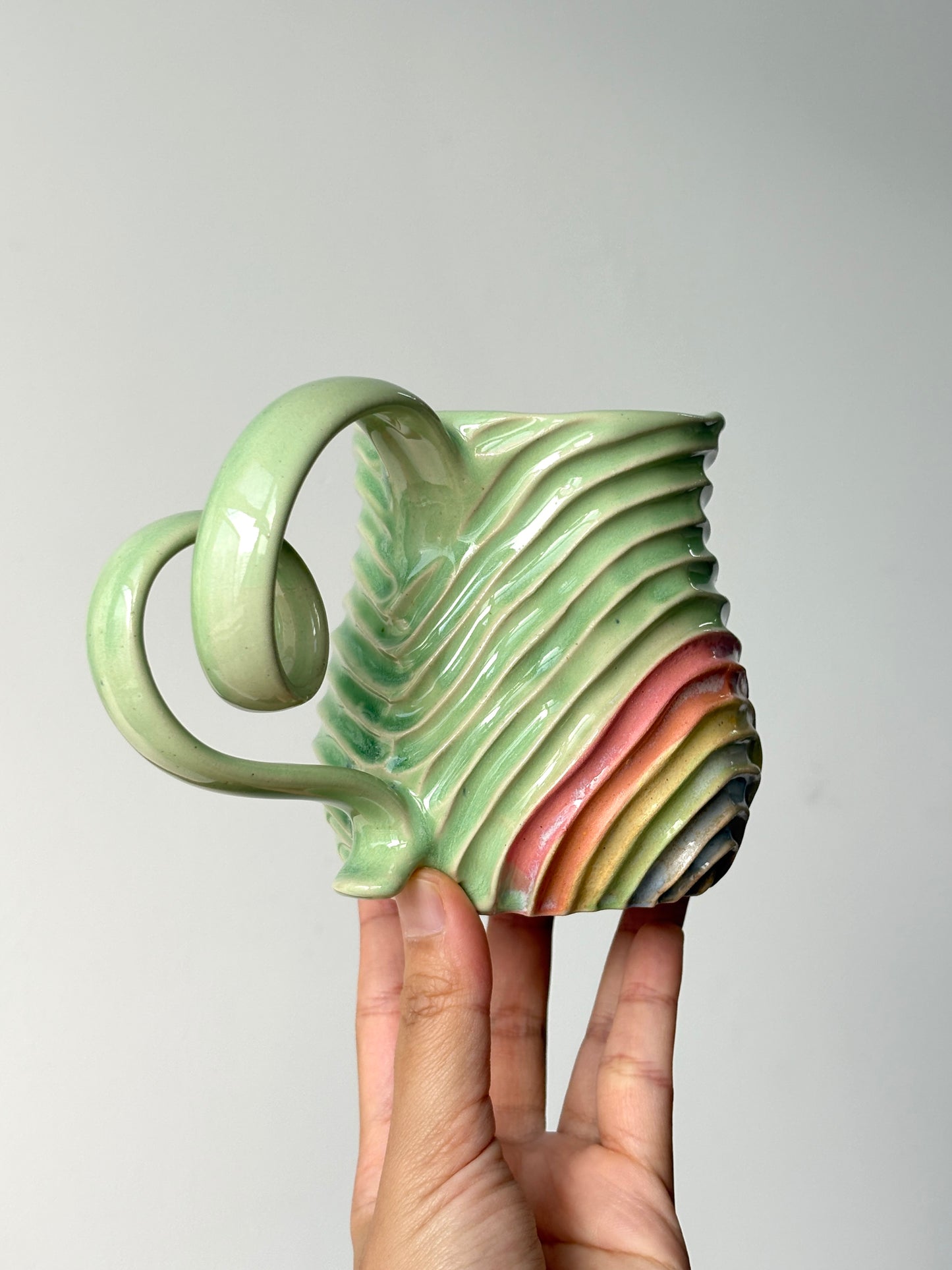 Mint Green Rainbow Seabed Mug