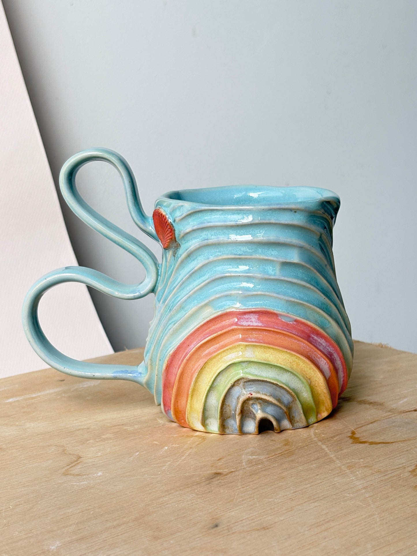 Crystal Blue Rainbow Seabed Mug