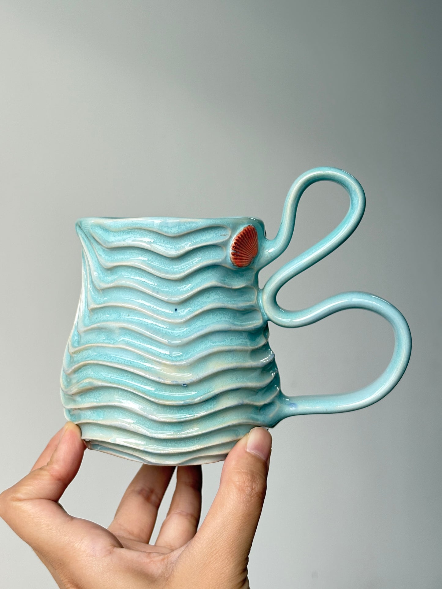 Crystal Blue Rainbow Seabed Mug