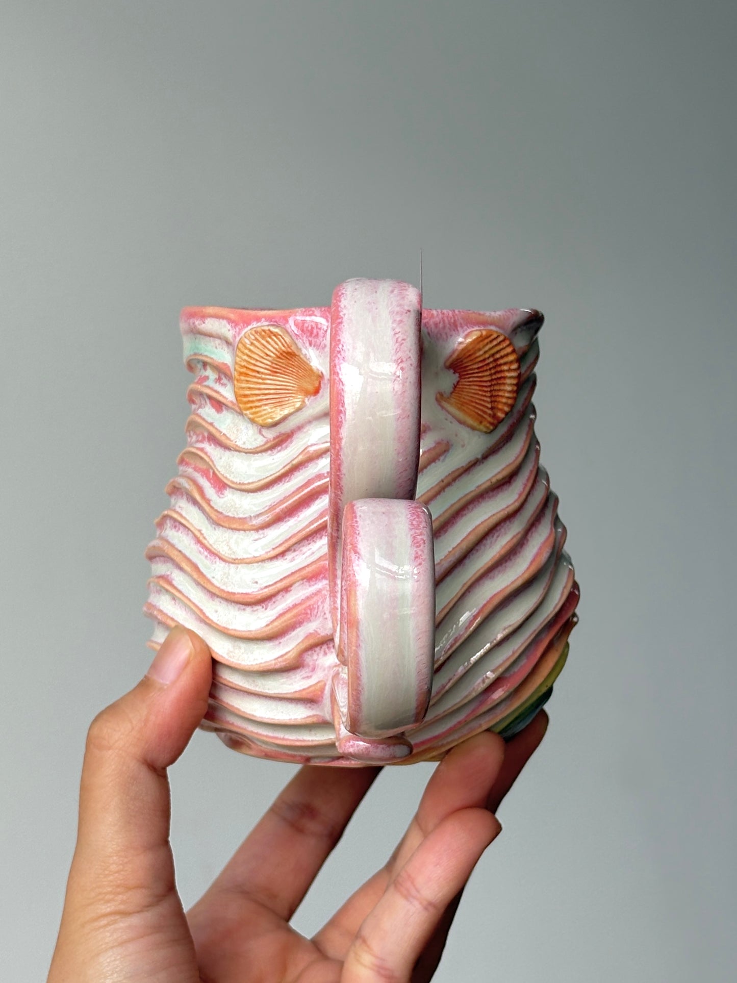 Shell Pink Rainbow Seabed Mug (1)