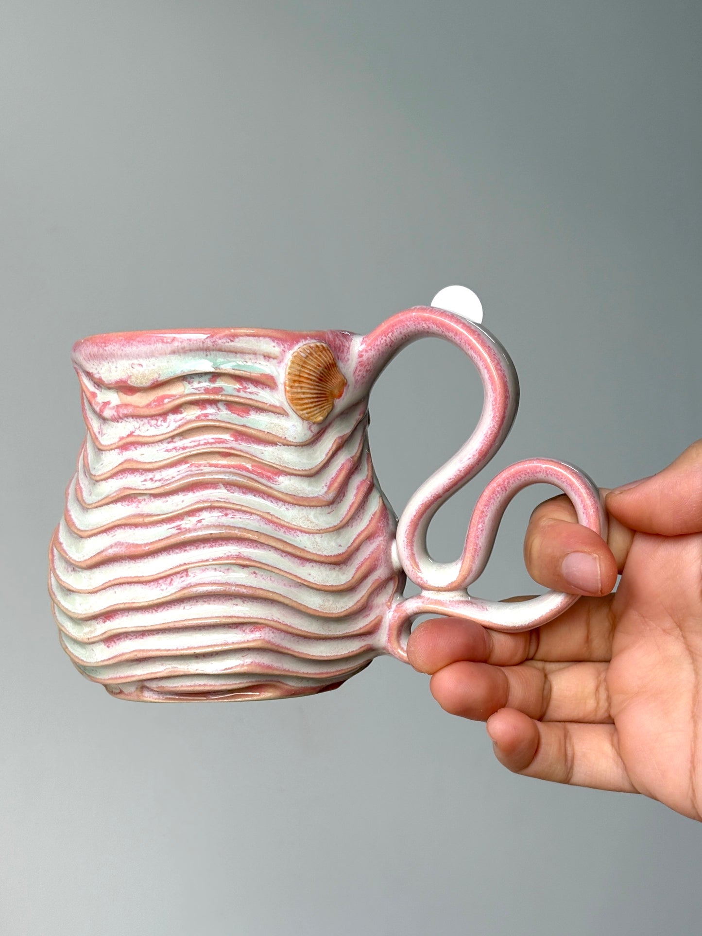 Shell Pink Rainbow Seabed Mug (1)