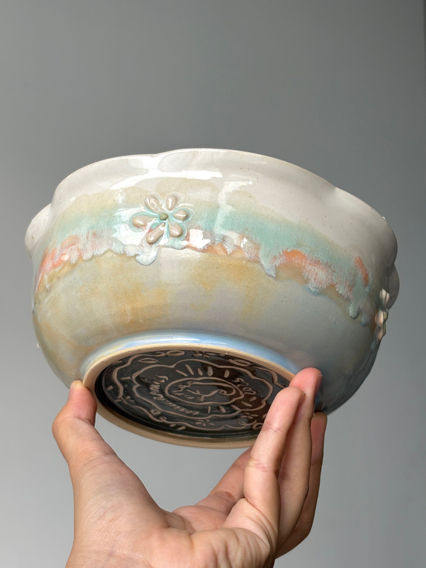 Bloom Dinner Bowl in Powder Blue (2)