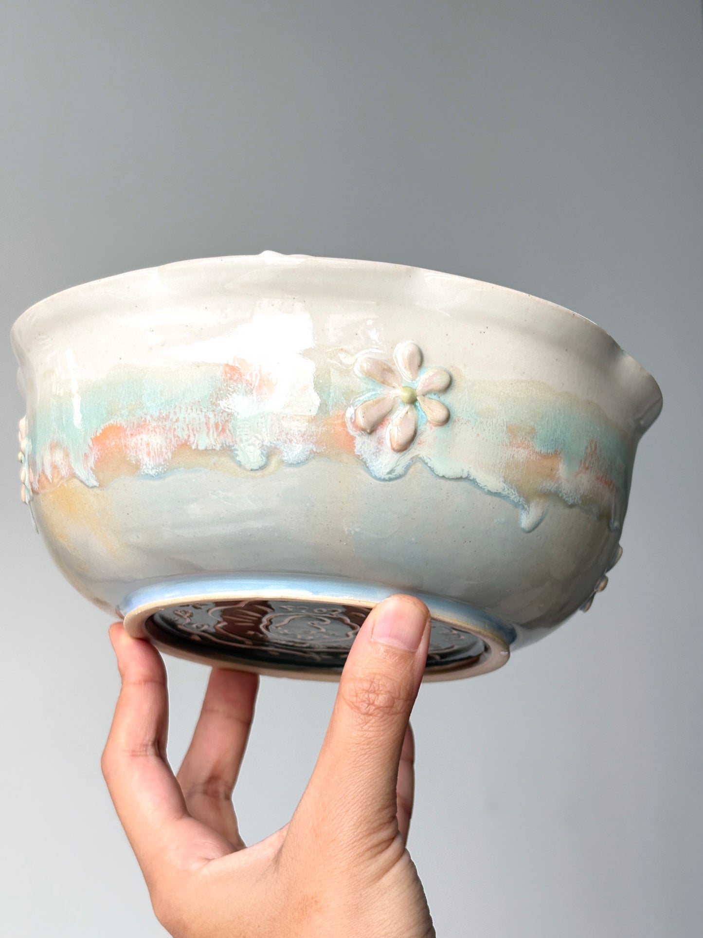 Bloom Dinner Bowl in Powder Blue (2)
