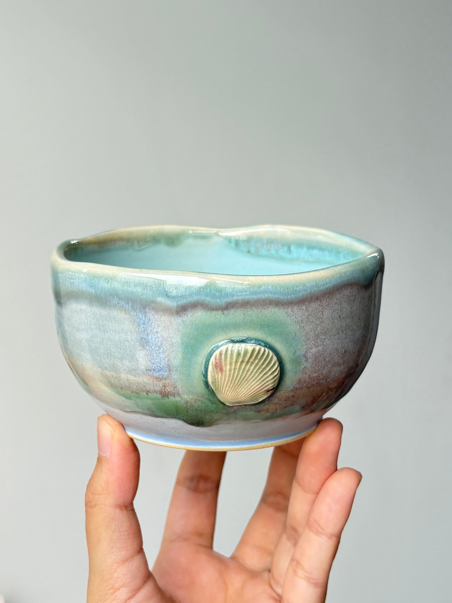 Ricebowl with Shells (Blue)