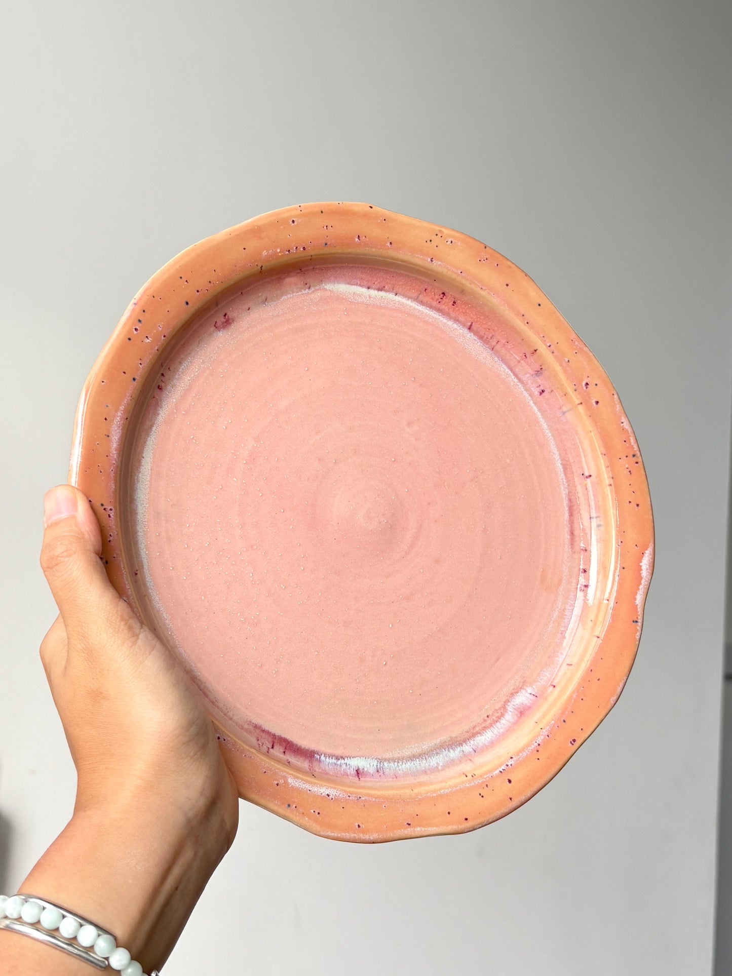Normie Dinner Plate in Pink + Orange