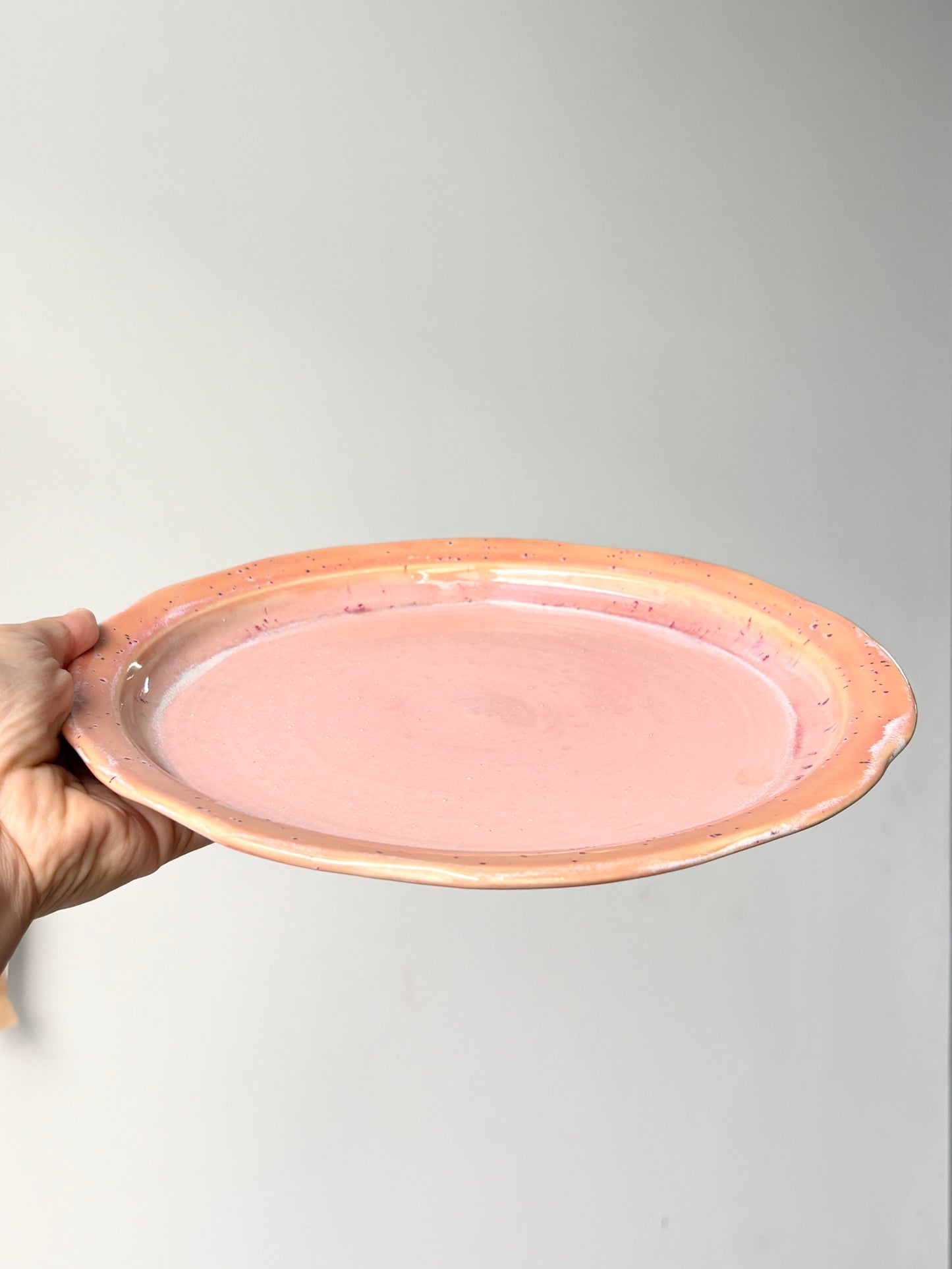 Normie Dinner Plate in Pink + Orange