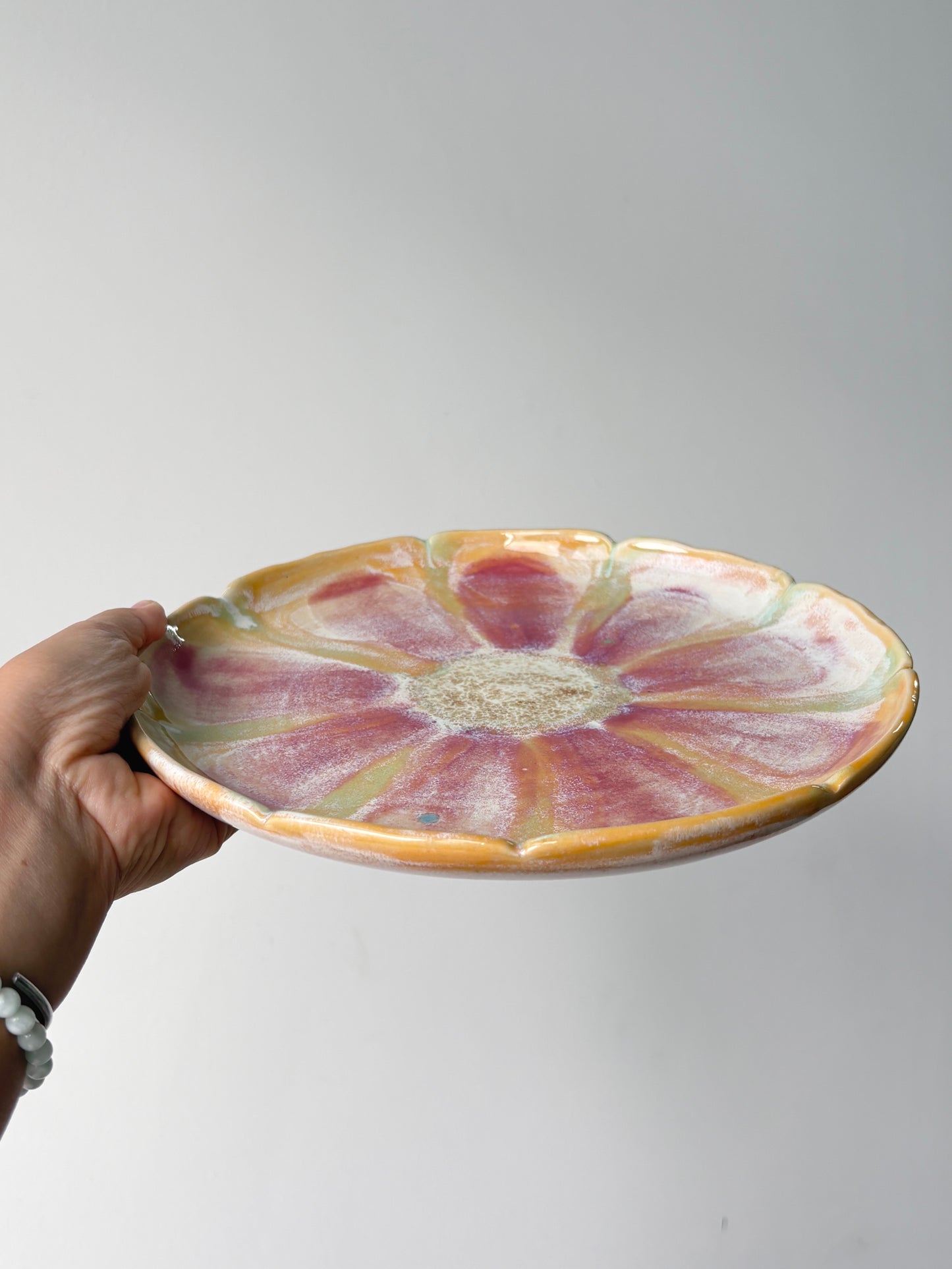 Flower Power Dinner Plate in Yellow
