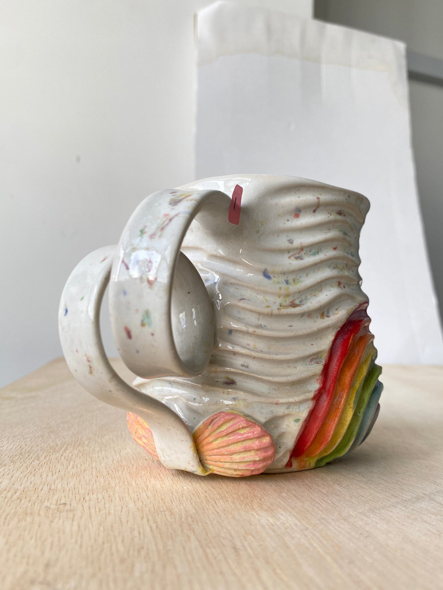 'Confetti White' Rainbow Seabed Mug (1)
