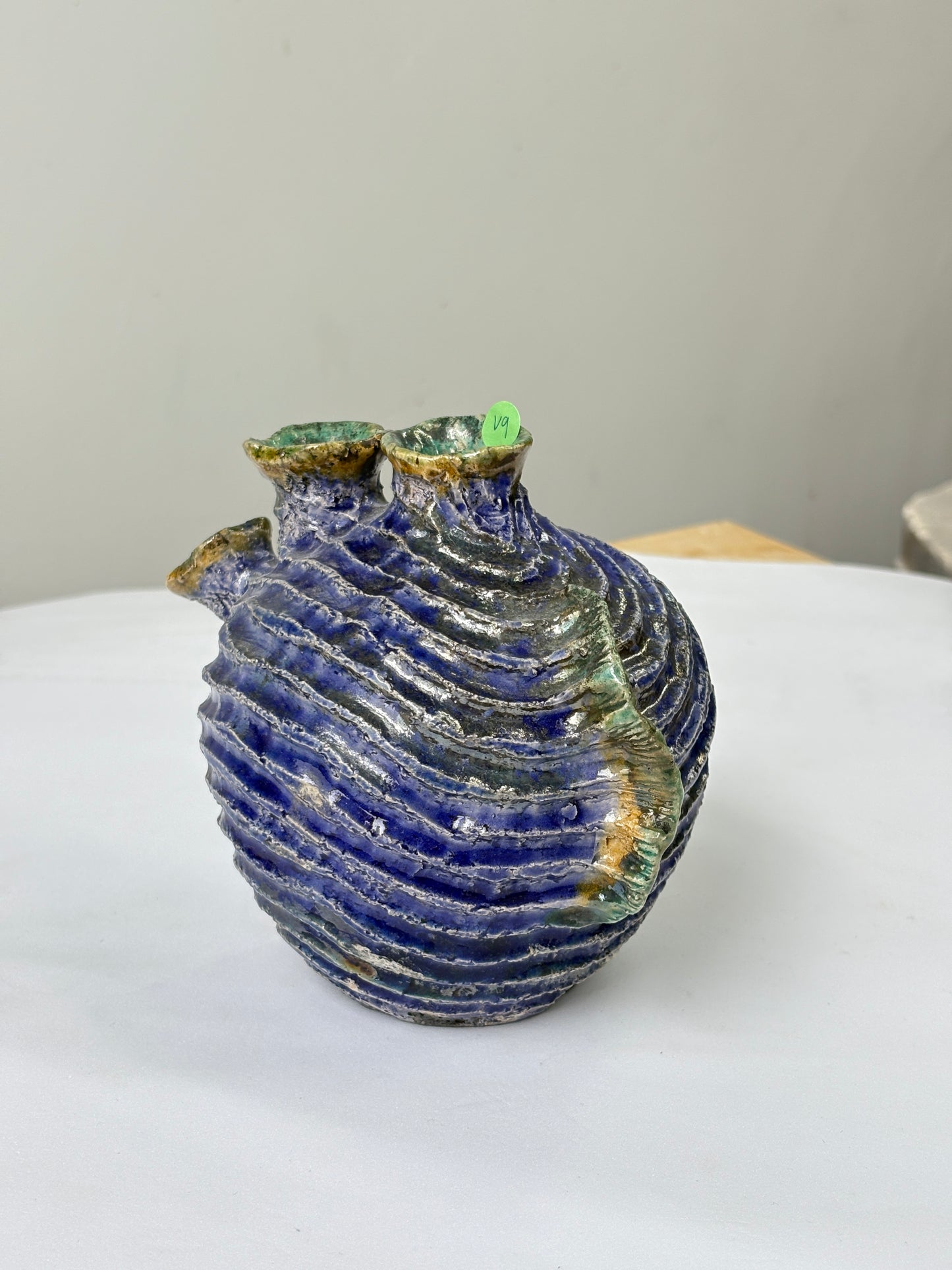 Raku- fired Seaheart Vessel. (V9)