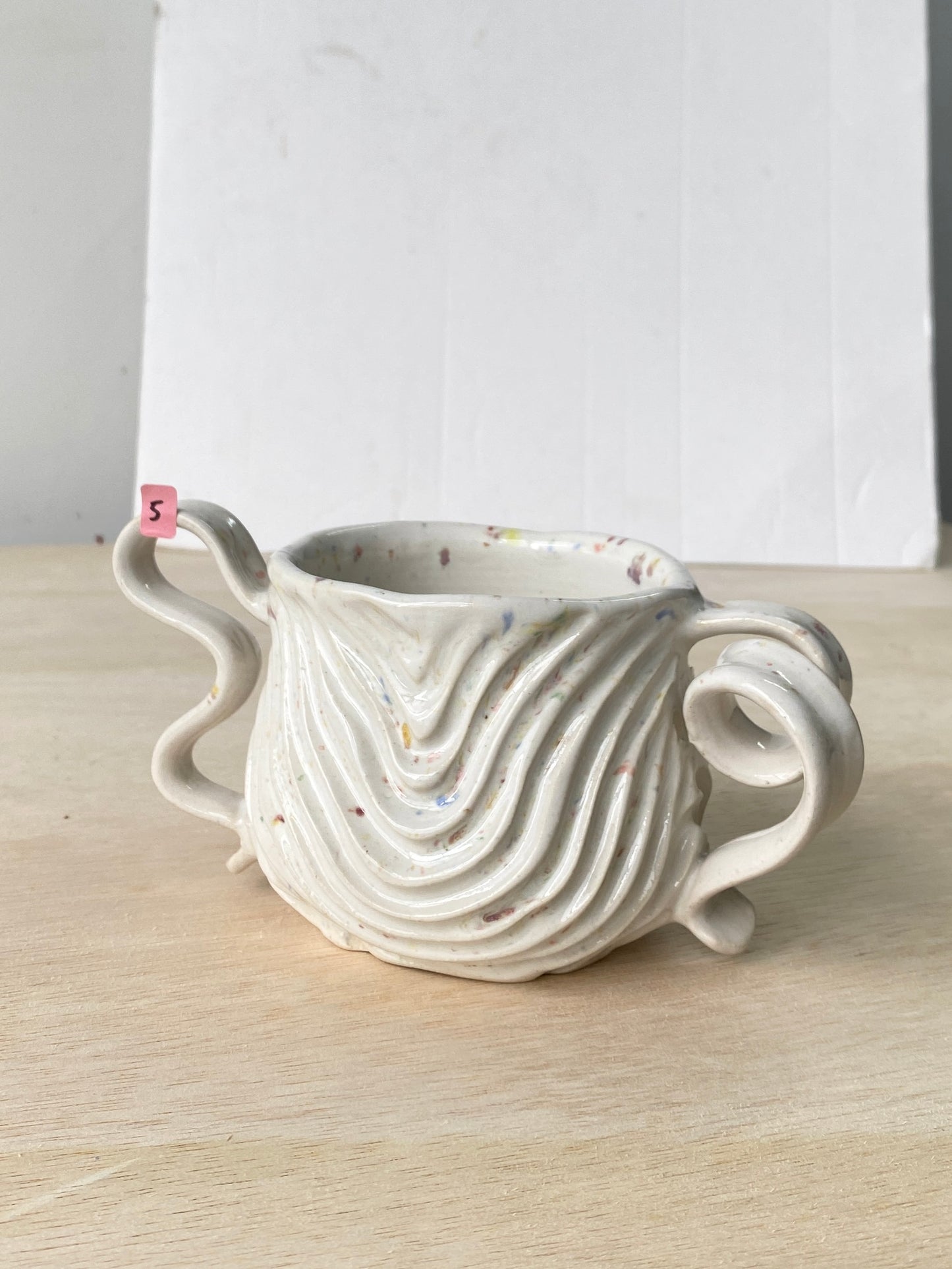 'Confetti White' Double handled Seabed Mug (5)