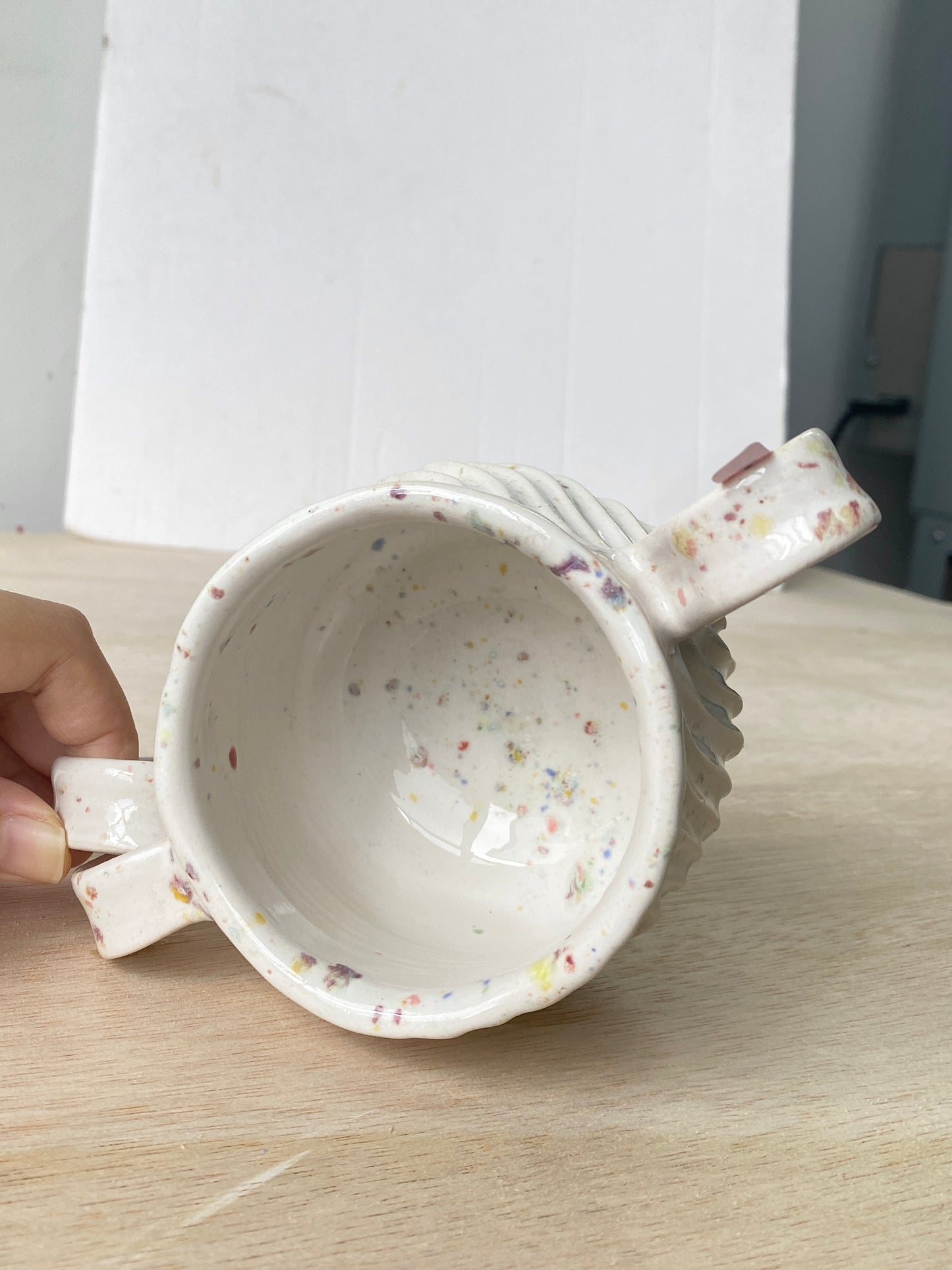 'Confetti White' Double handled Seabed Mug (5)