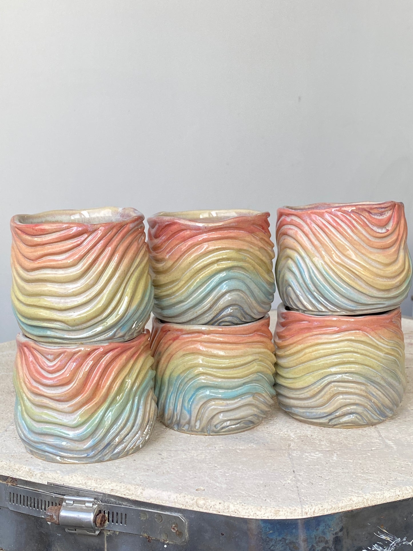 Pastel Rainbow Seabed Sipcup- SMALL
