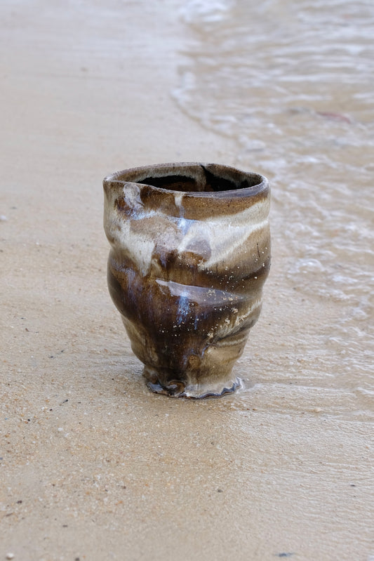 Raw Sand Brown Shell Vessel