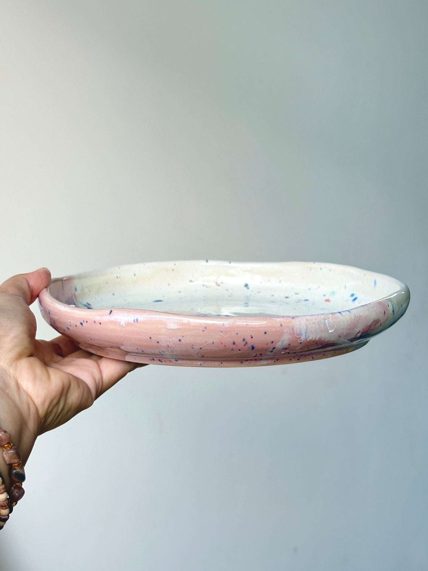 Normie Plate in Pink Confetti