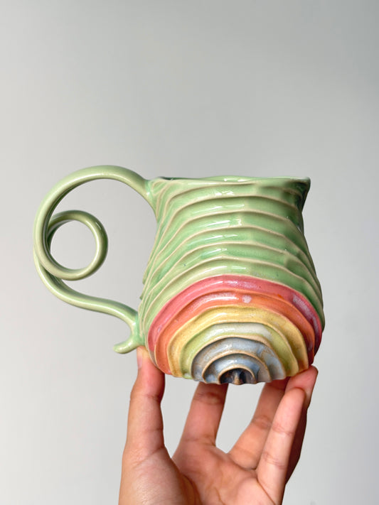 Mint Green Rainbow Seabed Mug