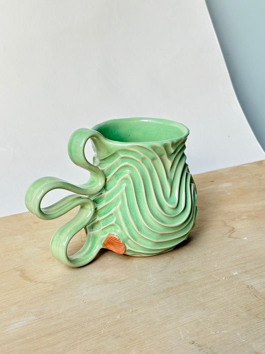 Mint Green Seabed mug