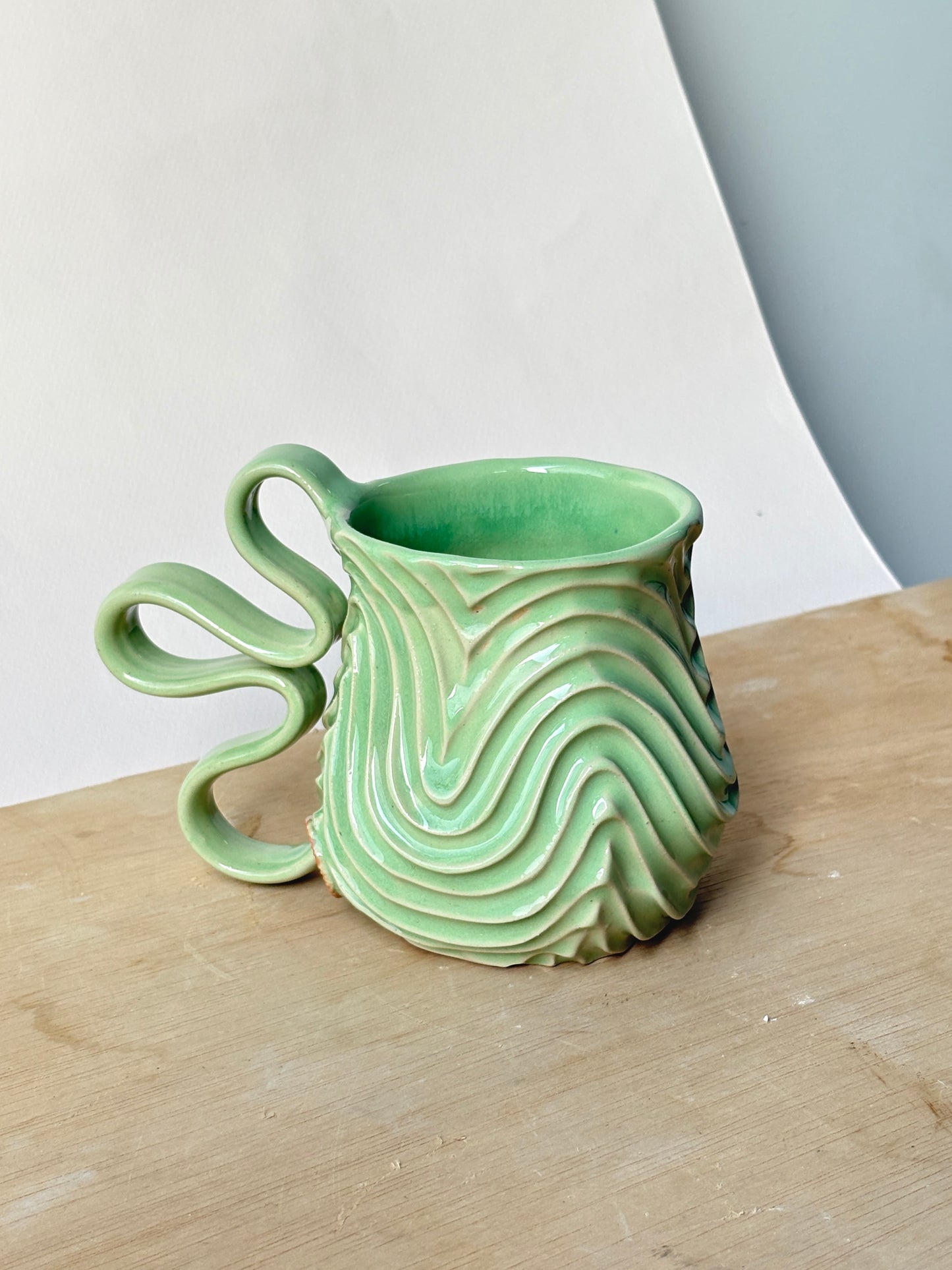 Mint Green Seabed mug