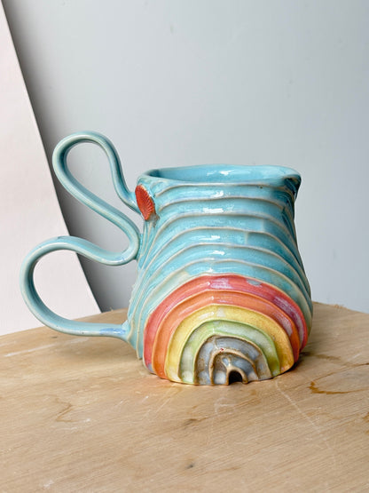 Crystal Blue Rainbow Seabed Mug
