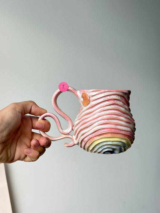 Shell Pink Rainbow Seabed Mug (1)