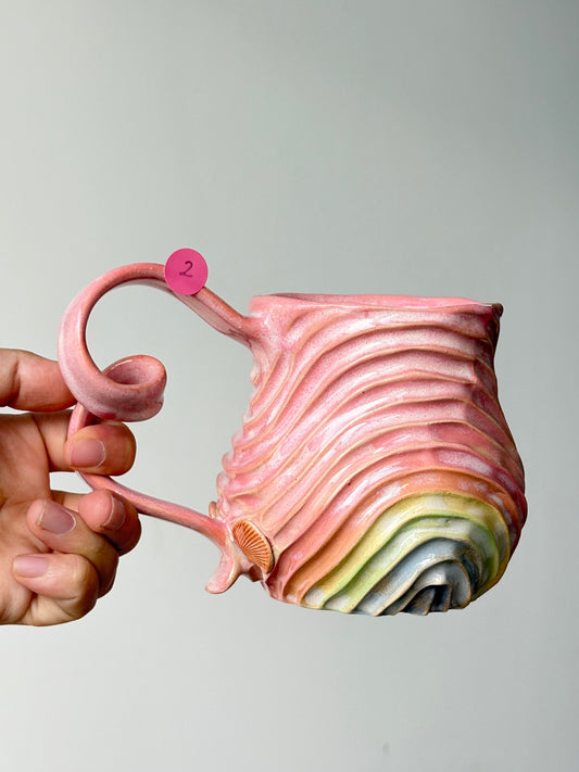 Shell Pink Rainbow Seabed Mug (2)