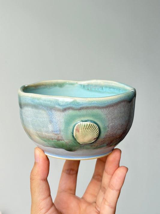 Ricebowl with Shells (Blue)