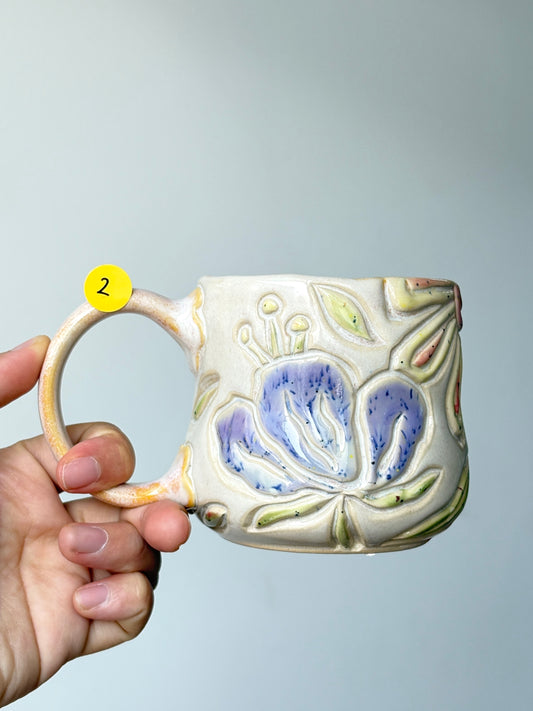 Bunga-Bunga Mug- Yellow insides (2)