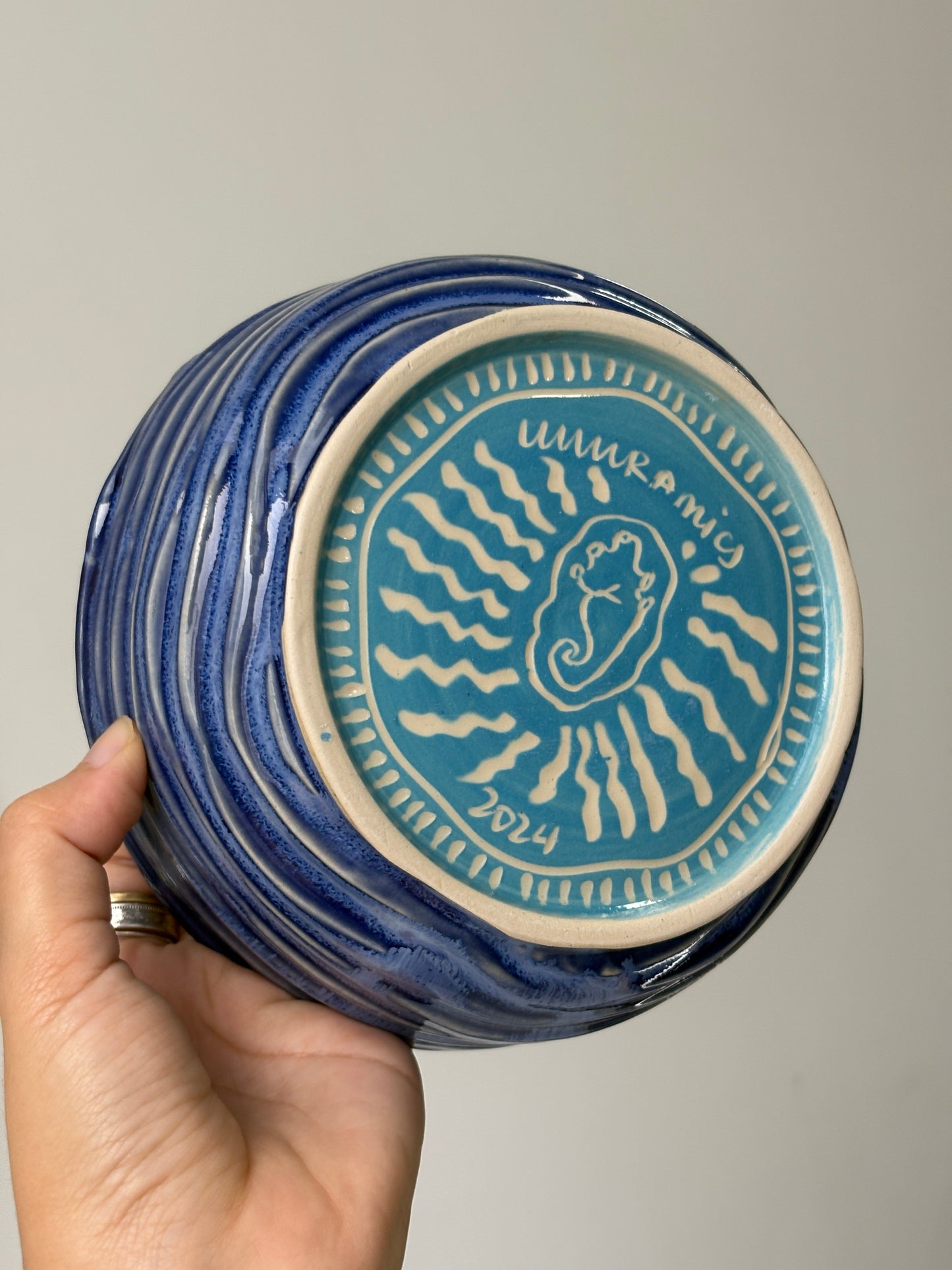 Seabed Bowl in Another Blue (S9)