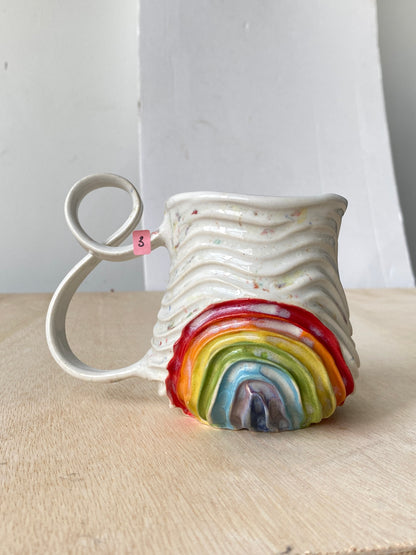 'Confetti White' Rainbow Seabed Mug (3)