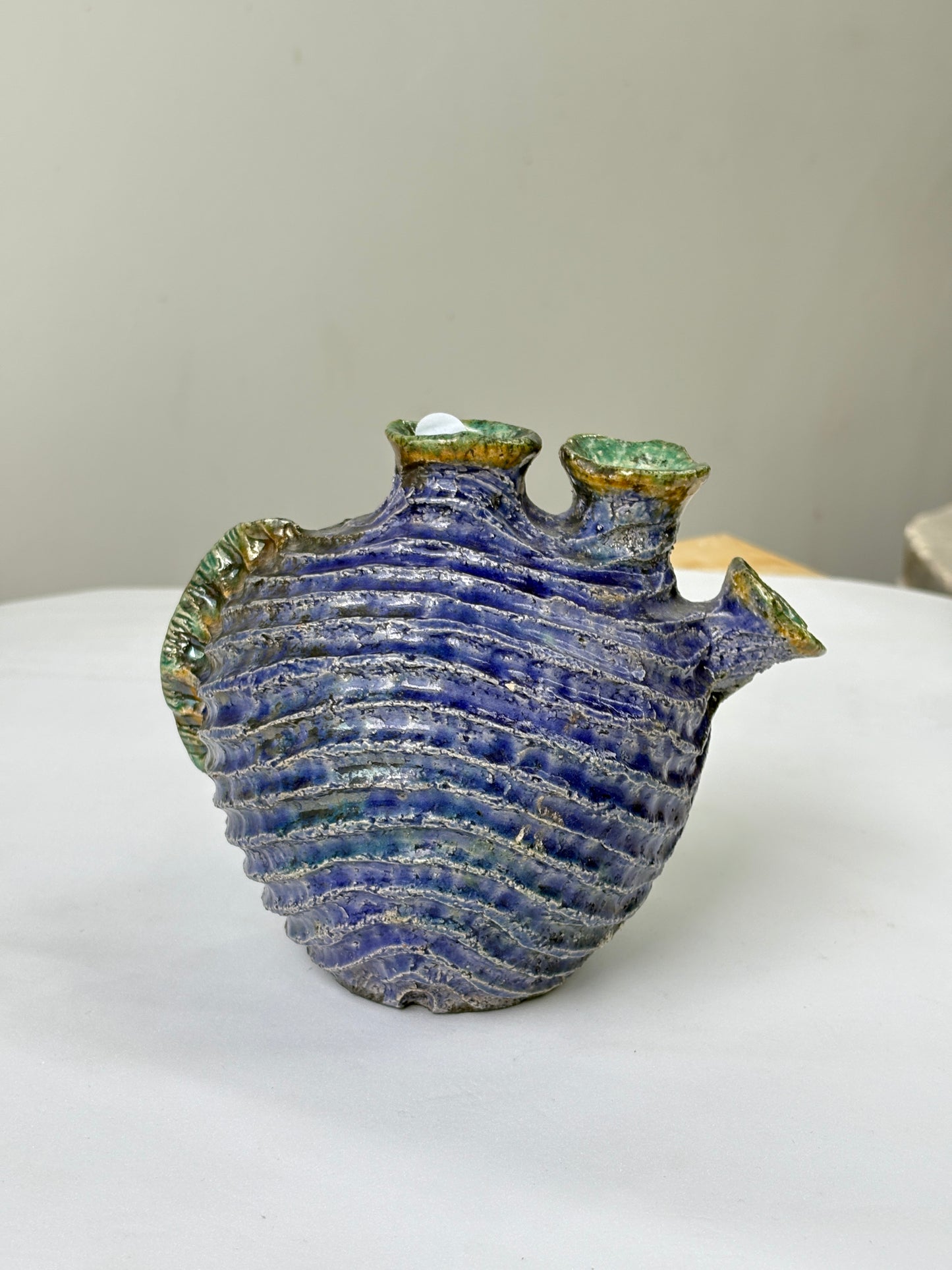 Raku- fired Seaheart Vessel. (V9)