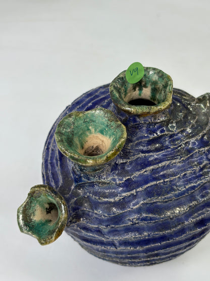 Raku- fired Seaheart Vessel. (V9)