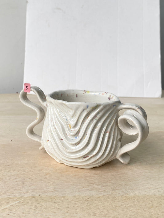 'Confetti White' Double handled Seabed Mug (5)