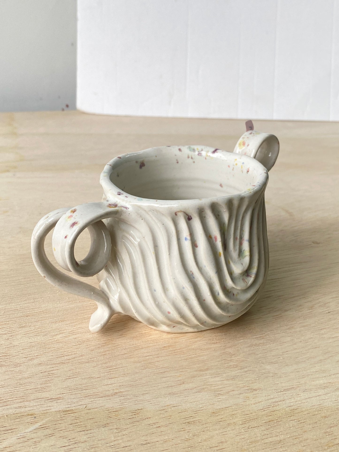 'Confetti White' Double handled Seabed Mug (5)